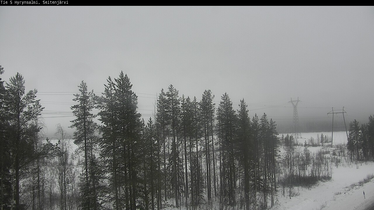 Weather Camera Image Väg 5 Hyrynsalmi, Seitenjärvi, Hyrynsalmi, Kainuu