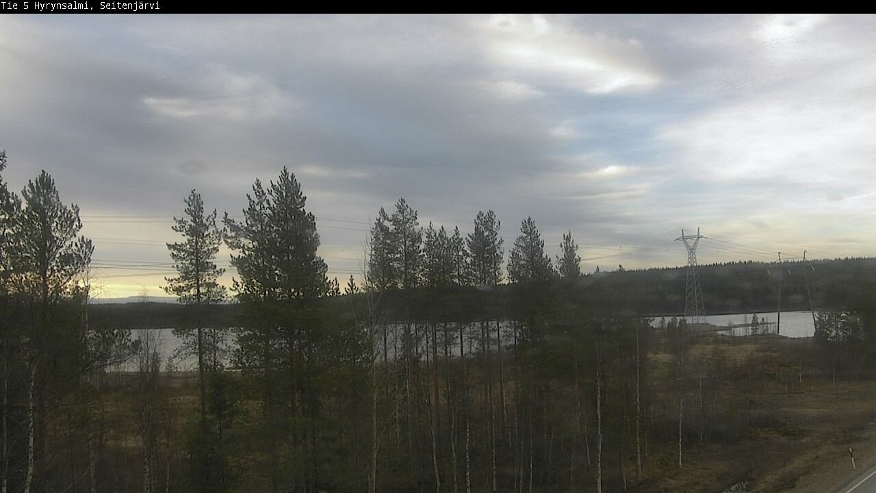 Weather Camera Image Väg 5 Hyrynsalmi, Seitenjärvi, Hyrynsalmi, Kainuu