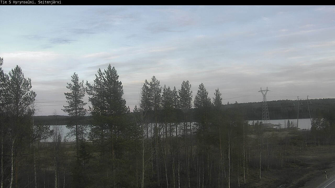 Weather Camera Image Väg 5 Hyrynsalmi, Seitenjärvi, Hyrynsalmi, Kainuu