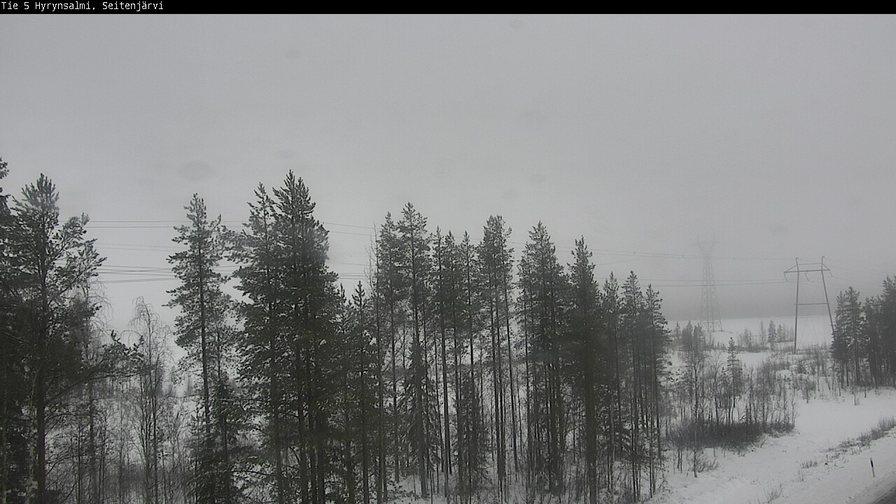 Weather Camera Image Väg 5 Hyrynsalmi, Seitenjärvi, Hyrynsalmi, Kainuu