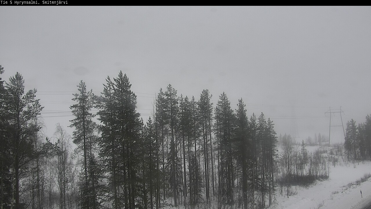 Weather Camera Image Väg 5 Hyrynsalmi, Seitenjärvi, Hyrynsalmi, Kainuu