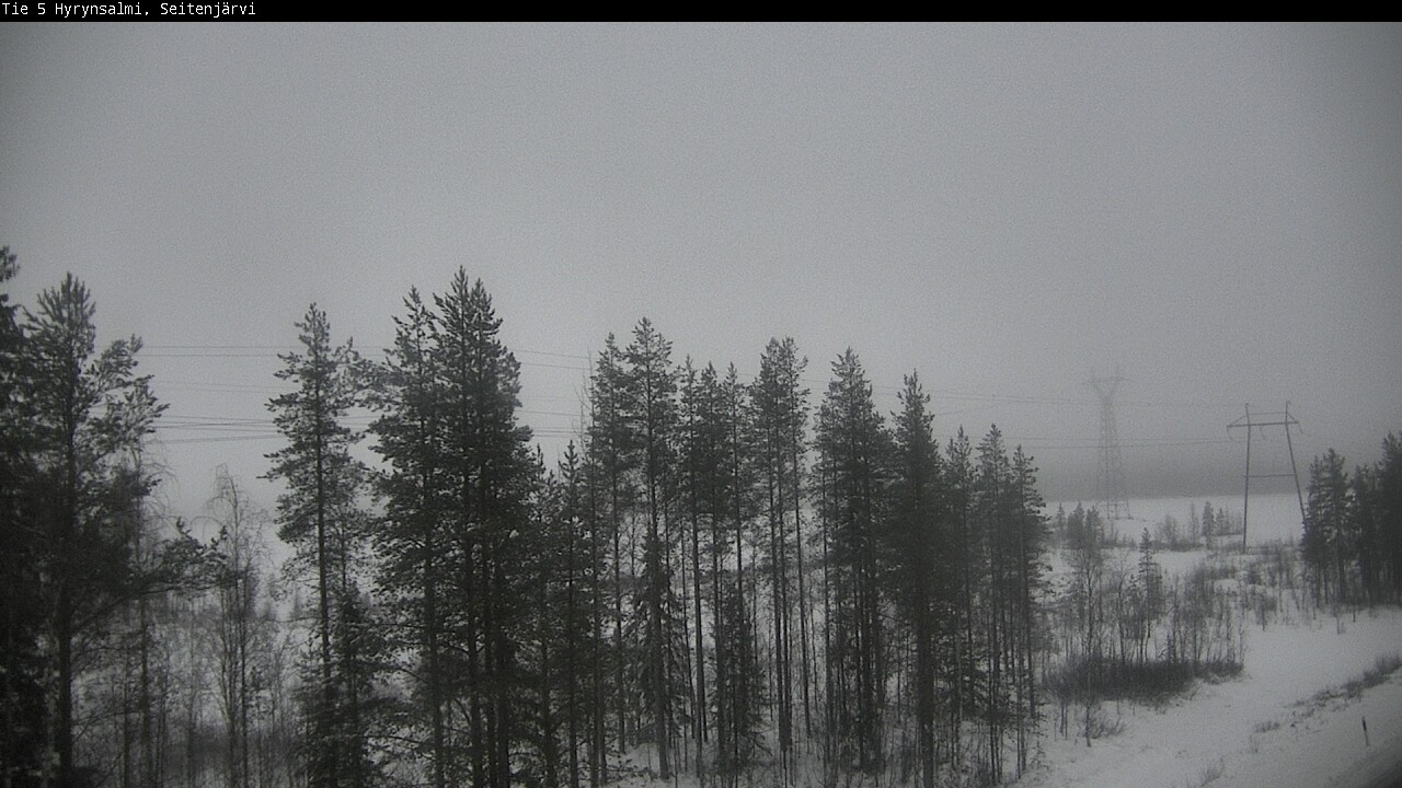 Weather Camera Image Väg 5 Hyrynsalmi, Seitenjärvi, Hyrynsalmi, Kainuu