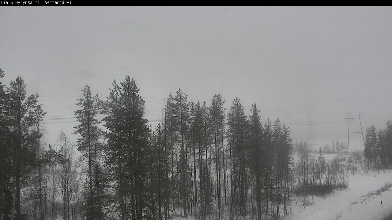 Weather Camera Image Väg 5 Hyrynsalmi, Seitenjärvi, Hyrynsalmi, Kainuu