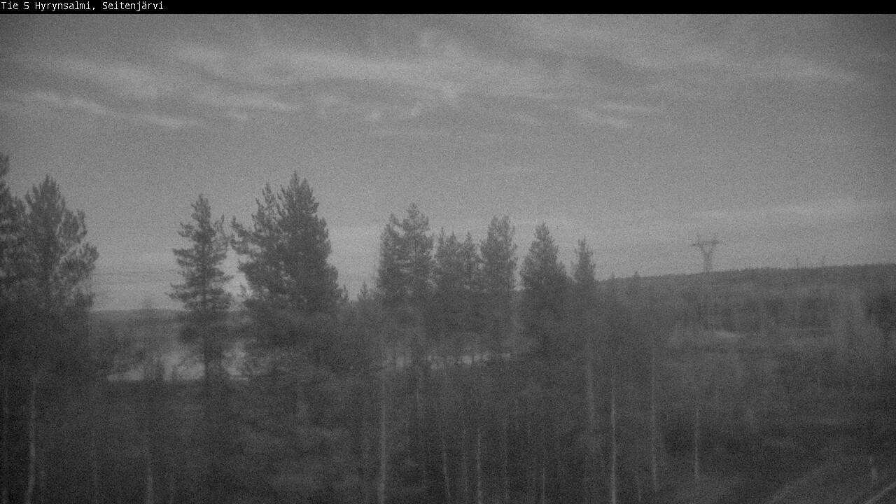 Weather Camera Image Väg 5 Hyrynsalmi, Seitenjärvi, Hyrynsalmi, Kainuu