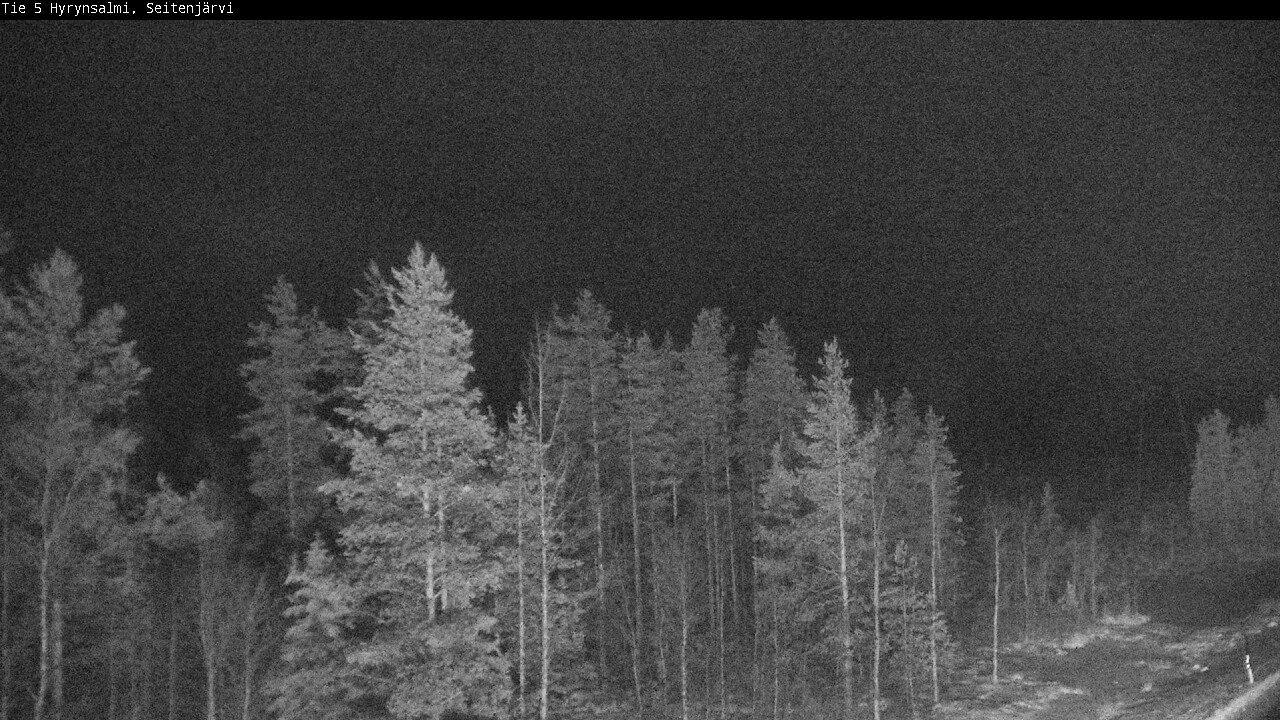Weather Camera Image Väg 5 Hyrynsalmi, Seitenjärvi, Hyrynsalmi, Kainuu
