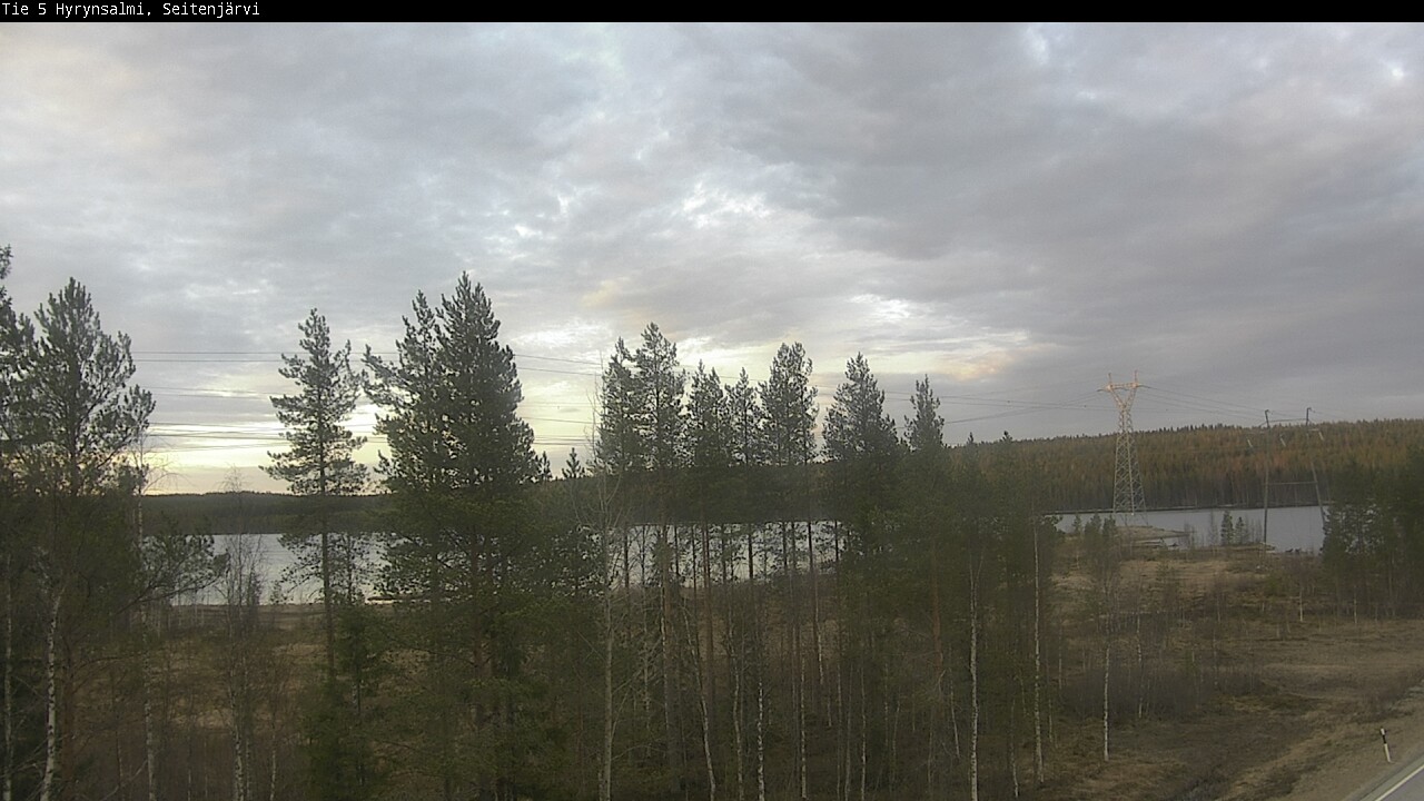 Weather Camera Image Road 5 Hyrynsalmi, Seitenjärvi, Hyrynsalmi, Kainuu