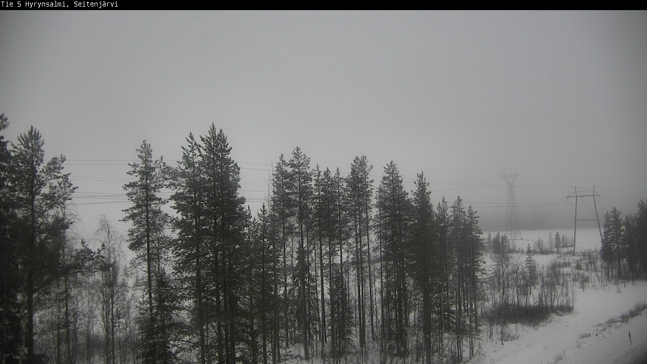 Weather Camera Image Väg 5 Hyrynsalmi, Seitenjärvi, Hyrynsalmi, Kainuu