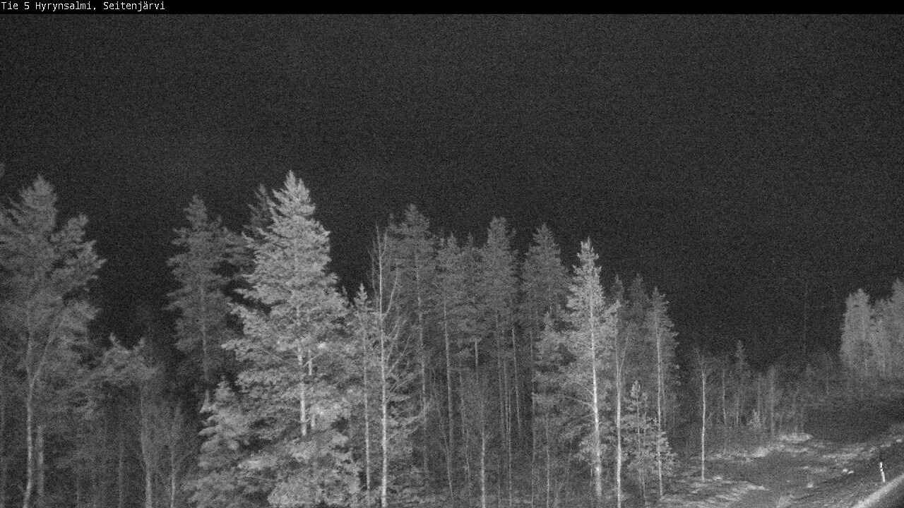 Weather Camera Image Väg 5 Hyrynsalmi, Seitenjärvi, Hyrynsalmi, Kainuu