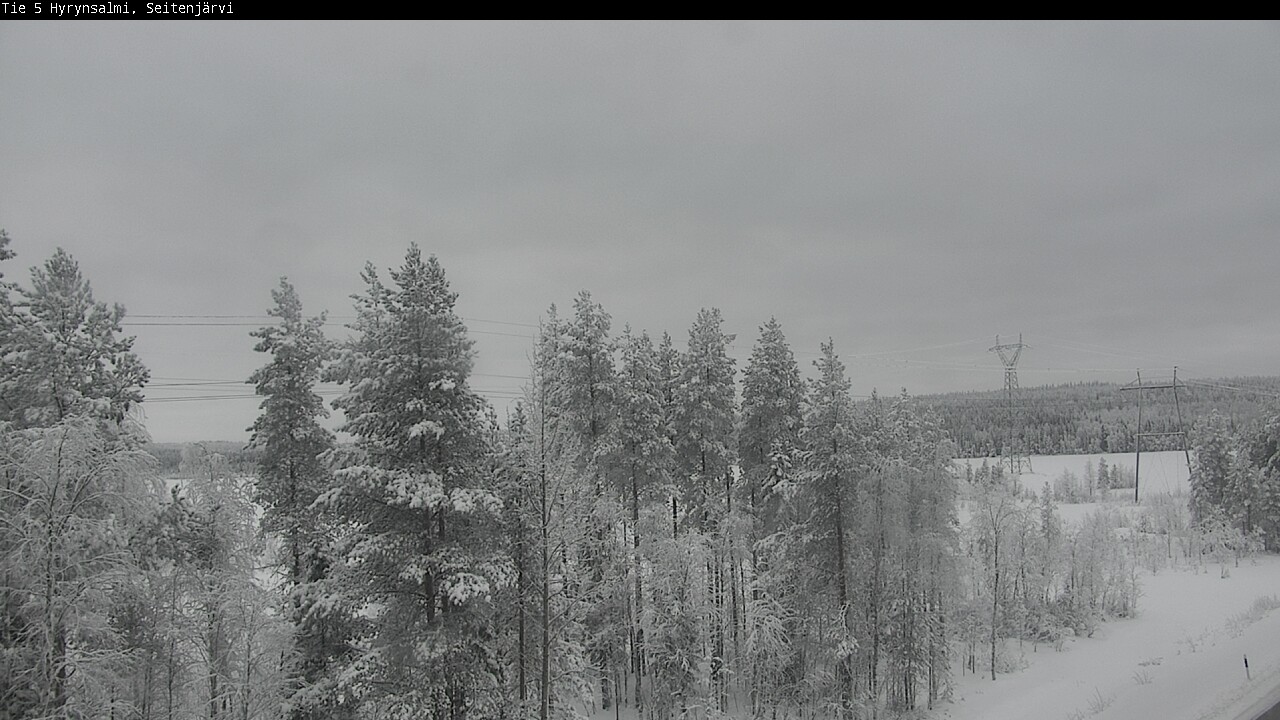 Weather Camera Image Väg 5 Hyrynsalmi, Seitenjärvi, Hyrynsalmi, Kainuu
