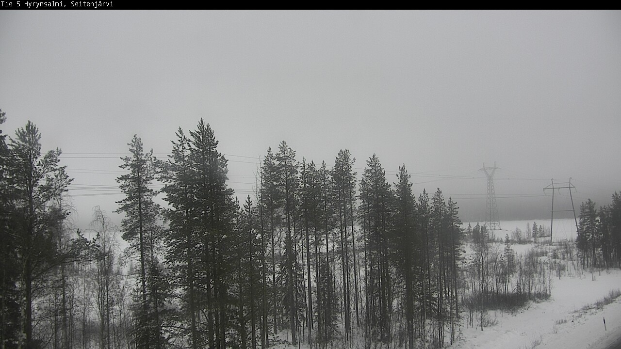 Weather Camera Image Väg 5 Hyrynsalmi, Seitenjärvi, Hyrynsalmi, Kainuu