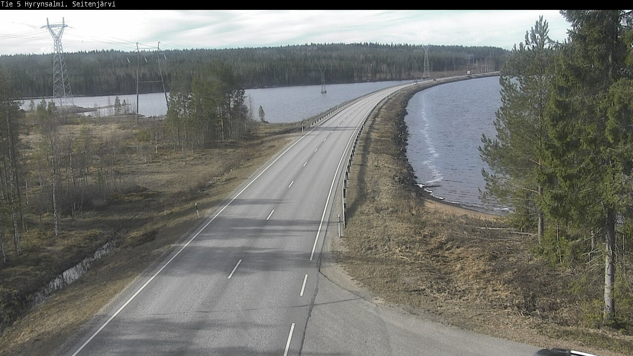 Weather Camera Image Väg 5 Hyrynsalmi, Seitenjärvi, Hyrynsalmi, Kainuu