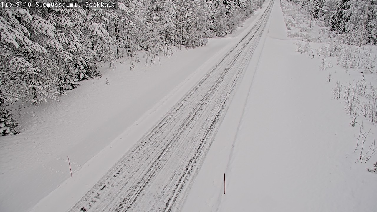 Weather Camera Image Väg 9110 Suomussalmi, Seikkala, Suomussalmi, Kainuu