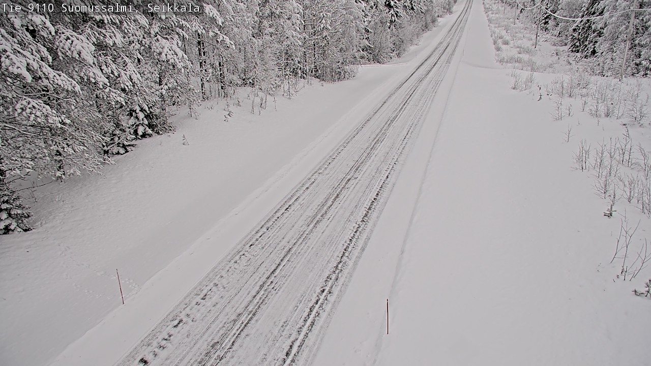 Weather Camera Image Väg 9110 Suomussalmi, Seikkala, Suomussalmi, Kainuu