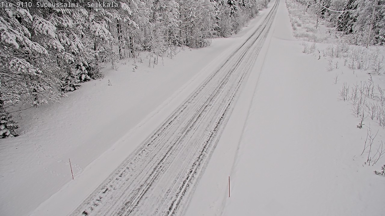 Weather Camera Image Väg 9110 Suomussalmi, Seikkala, Suomussalmi, Kainuu