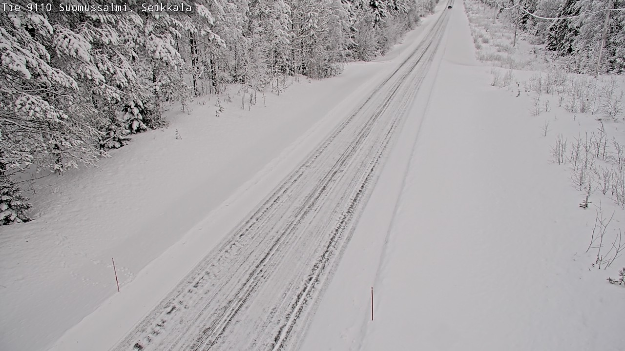 Weather Camera Image Väg 9110 Suomussalmi, Seikkala, Suomussalmi, Kainuu