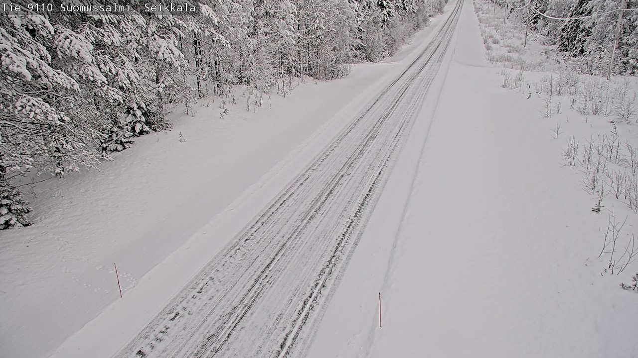 Weather Camera Image Väg 9110 Suomussalmi, Seikkala, Suomussalmi, Kainuu