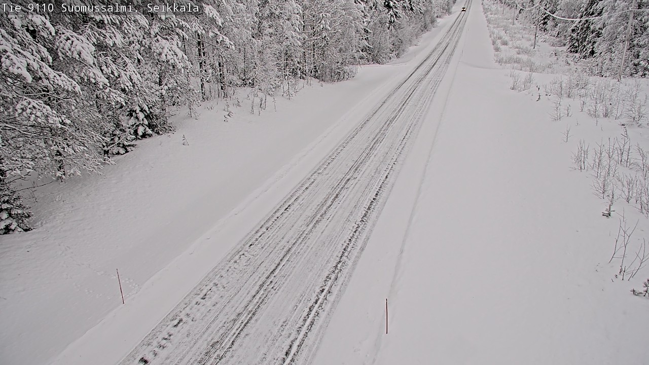Weather Camera Image Väg 9110 Suomussalmi, Seikkala, Suomussalmi, Kainuu