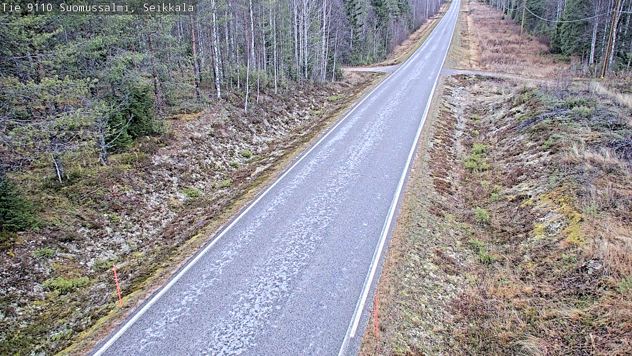 Weather Camera Image Väg 9110 Suomussalmi, Seikkala, Suomussalmi, Kainuu