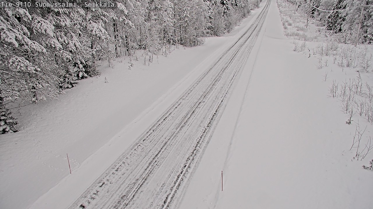 Weather Camera Image Väg 9110 Suomussalmi, Seikkala, Suomussalmi, Kainuu