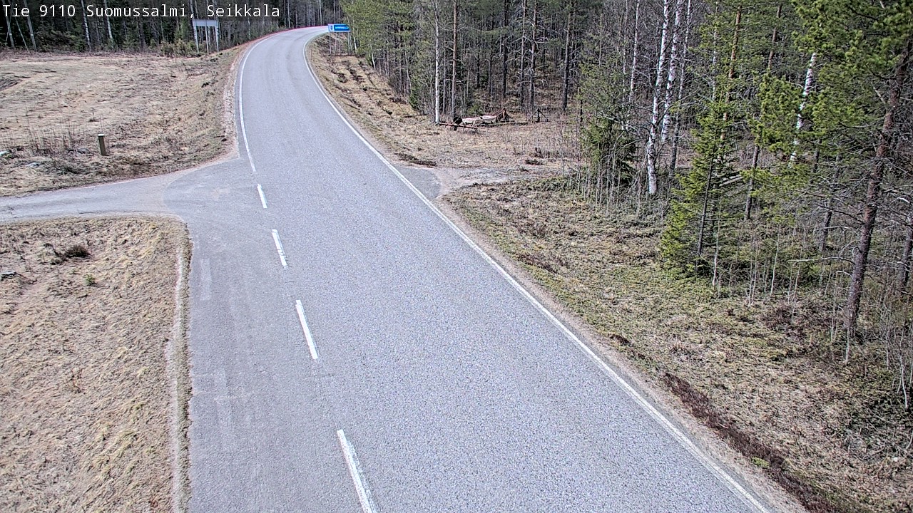 Weather Camera Image Väg 9110 Suomussalmi, Seikkala, Suomussalmi, Kainuu