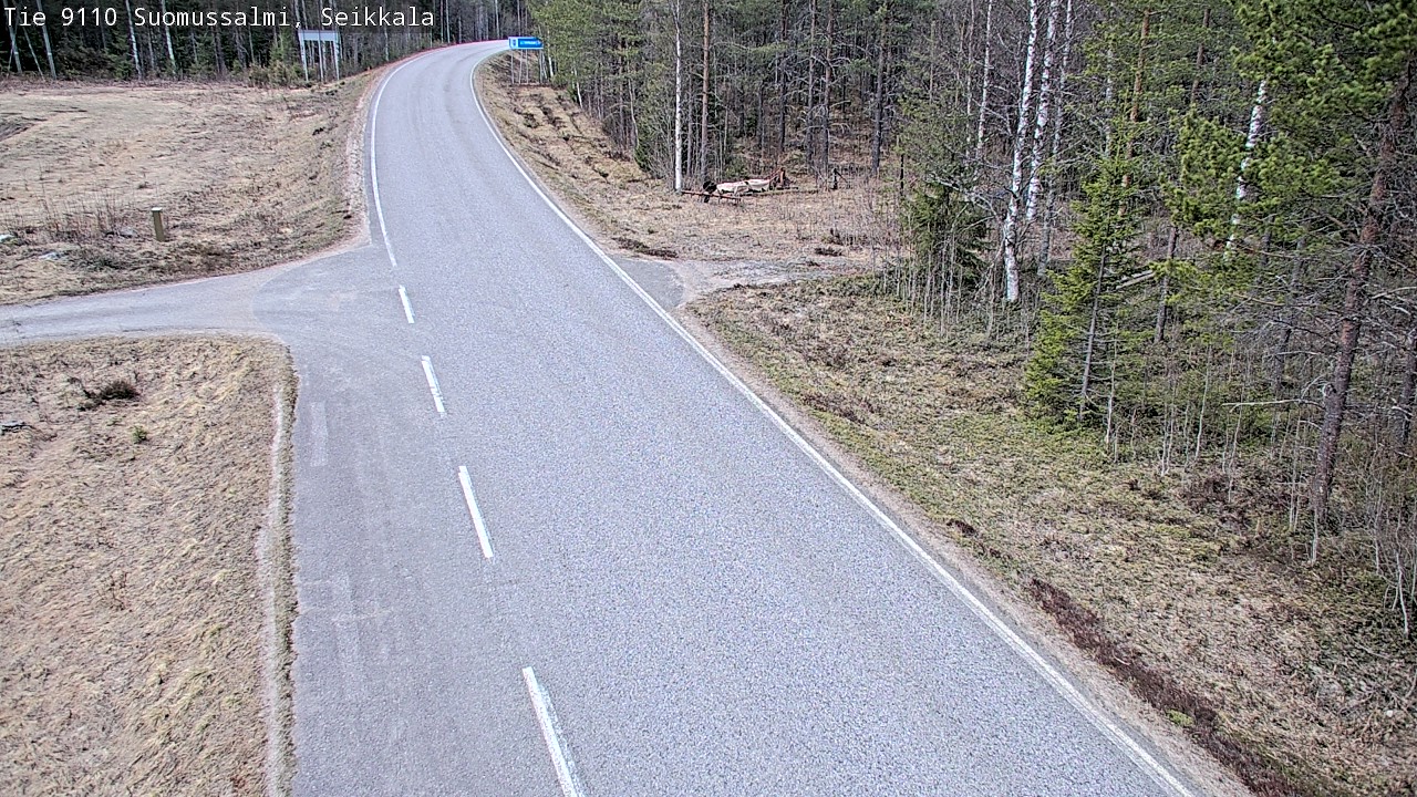 Weather Camera Image Väg 9110 Suomussalmi, Seikkala, Suomussalmi, Kainuu