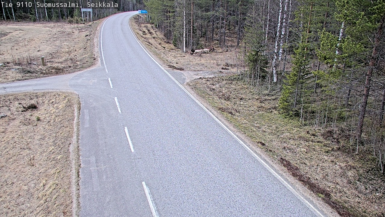 Weather Camera Image Väg 9110 Suomussalmi, Seikkala, Suomussalmi, Kainuu
