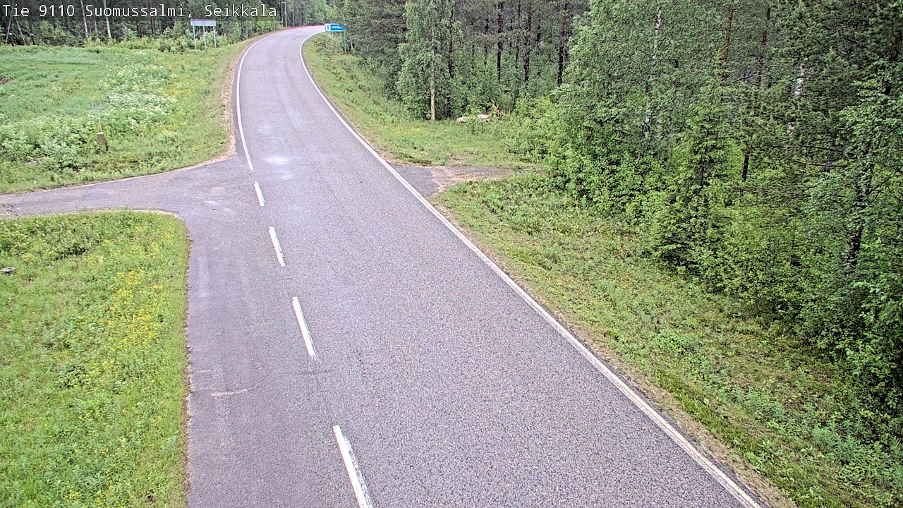 Weather Camera Image Väg 9110 Suomussalmi, Seikkala, Suomussalmi, Kainuu
