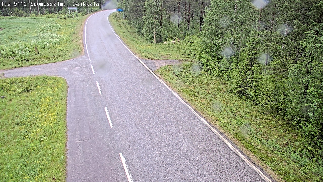 Weather Camera Image Väg 9110 Suomussalmi, Seikkala, Suomussalmi, Kainuu