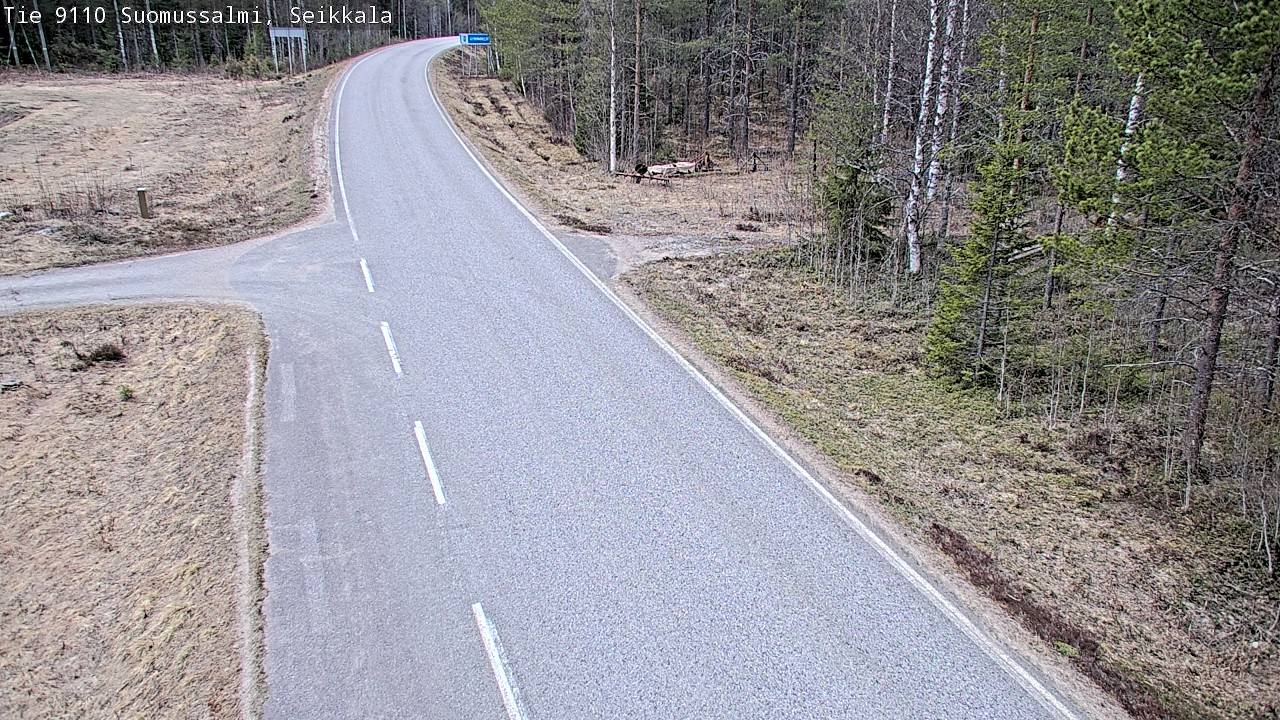 Weather Camera Image Väg 9110 Suomussalmi, Seikkala, Suomussalmi, Kainuu
