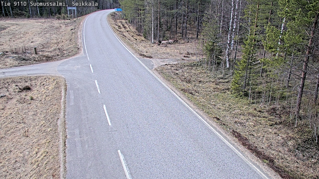 Weather Camera Image Väg 9110 Suomussalmi, Seikkala, Suomussalmi, Kainuu