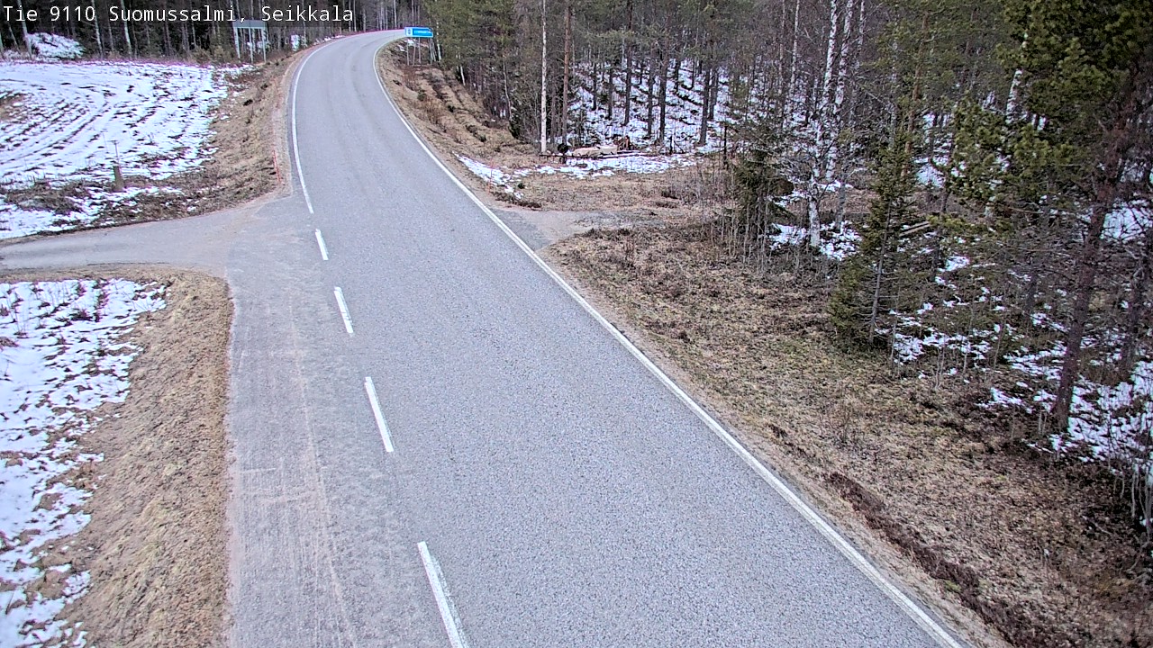 Weather Camera Image Väg 9110 Suomussalmi, Seikkala, Suomussalmi, Kainuu