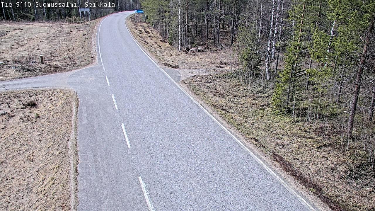 Weather Camera Image Väg 9110 Suomussalmi, Seikkala, Suomussalmi, Kainuu