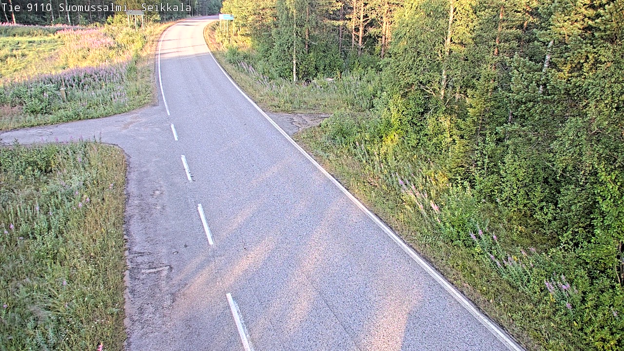 Weather Camera Image Väg 9110 Suomussalmi, Seikkala, Suomussalmi, Kainuu
