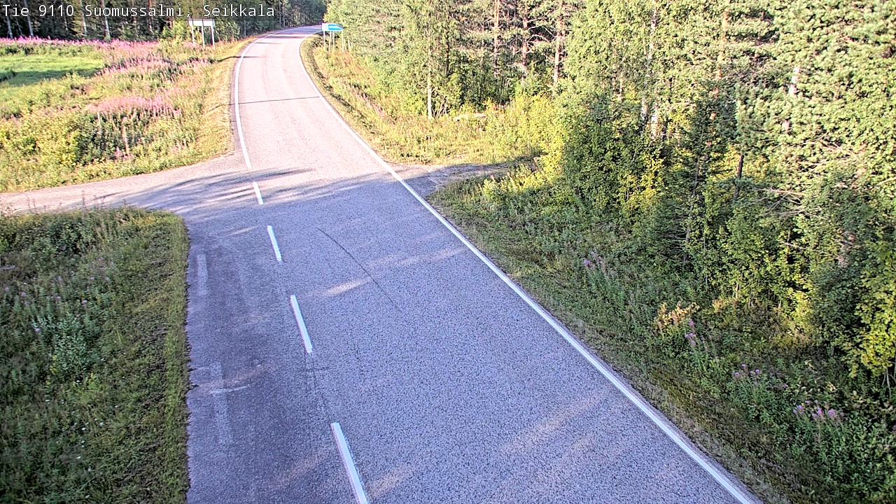 Weather Camera Image Road 9110 Suomussalmi, Seikkala, Suomussalmi, Kainuu