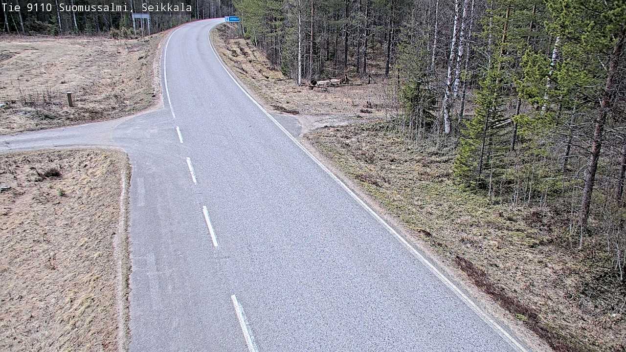 Weather Camera Image Väg 9110 Suomussalmi, Seikkala, Suomussalmi, Kainuu