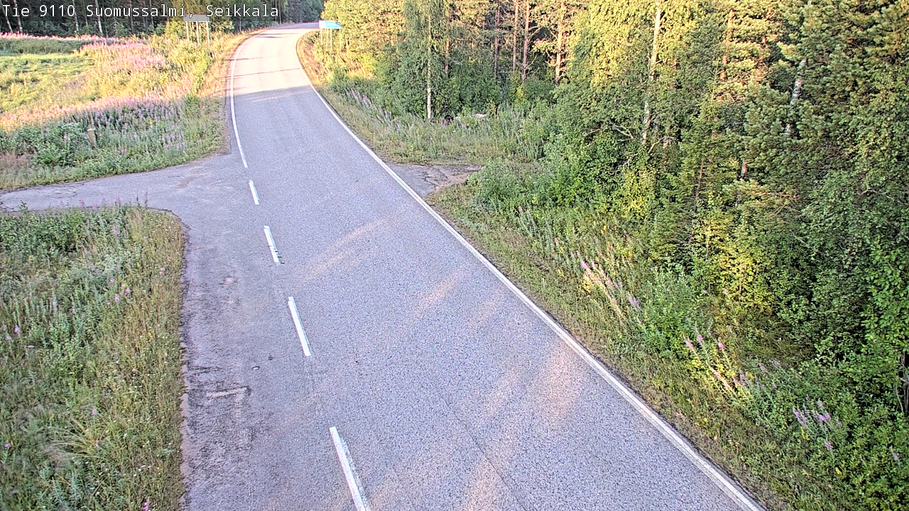 Weather Camera Image Väg 9110 Suomussalmi, Seikkala, Suomussalmi, Kainuu