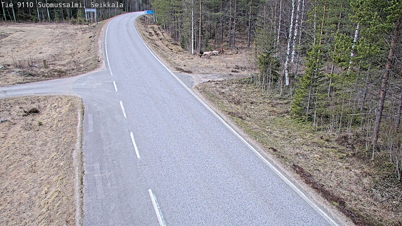 Weather Camera Image Väg 9110 Suomussalmi, Seikkala, Suomussalmi, Kainuu