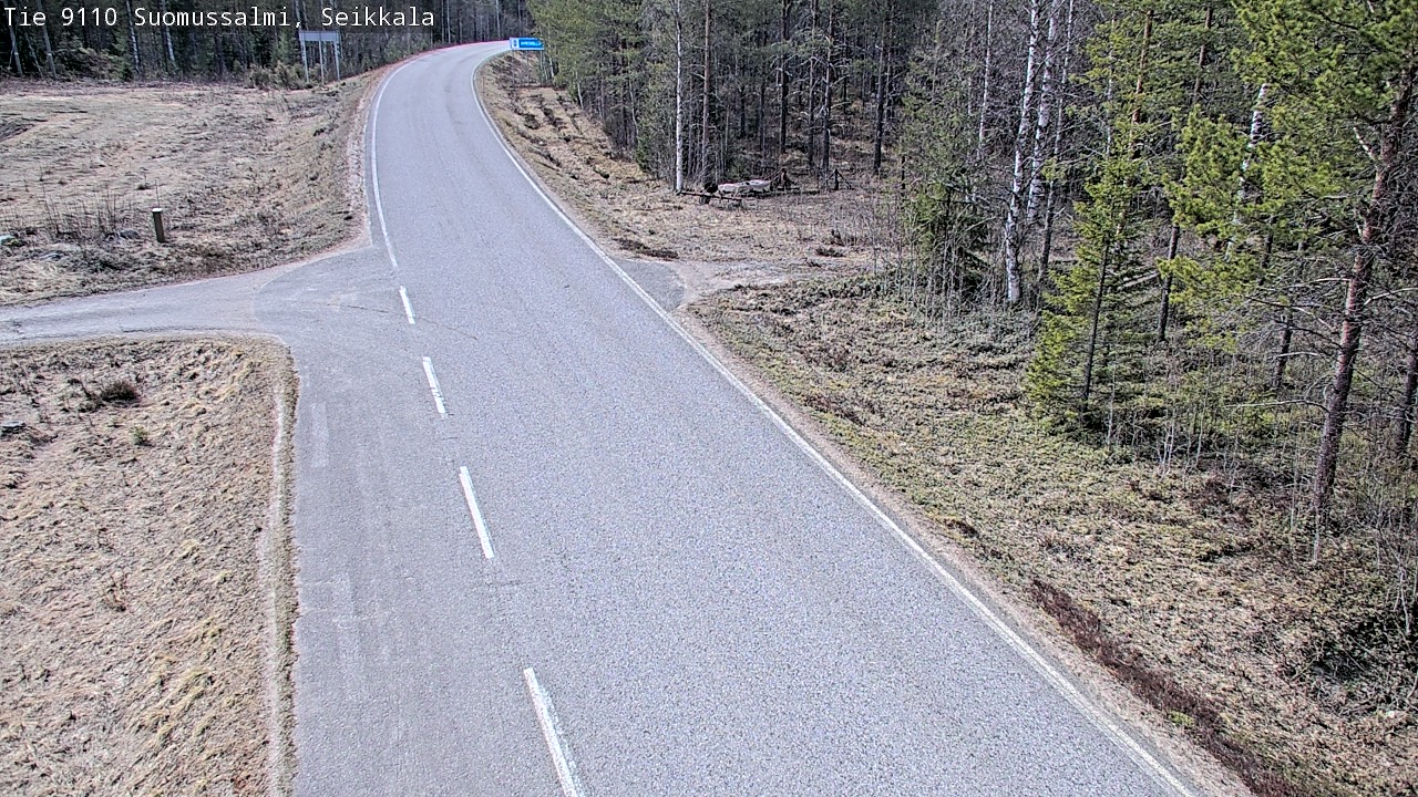 Weather Camera Image Väg 9110 Suomussalmi, Seikkala, Suomussalmi, Kainuu