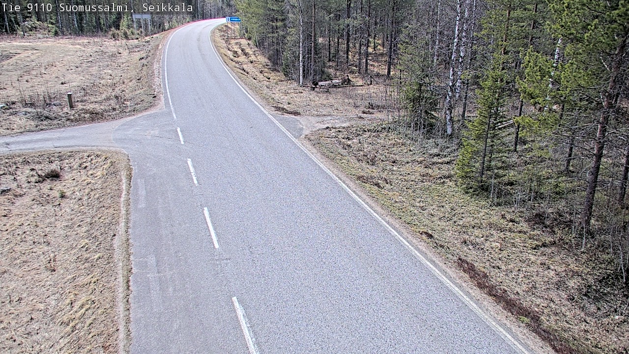 Weather Camera Image Väg 9110 Suomussalmi, Seikkala, Suomussalmi, Kainuu