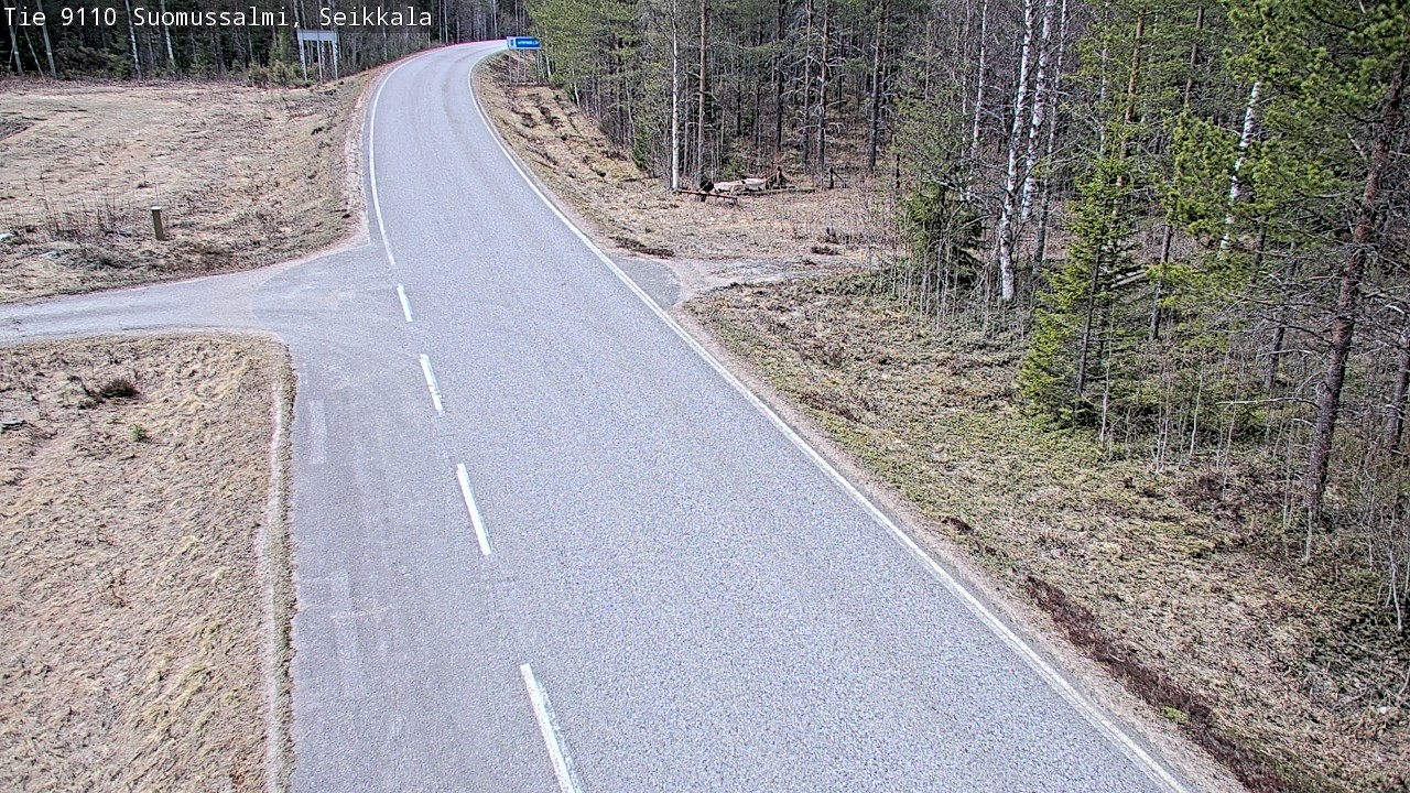 Weather Camera Image Väg 9110 Suomussalmi, Seikkala, Suomussalmi, Kainuu