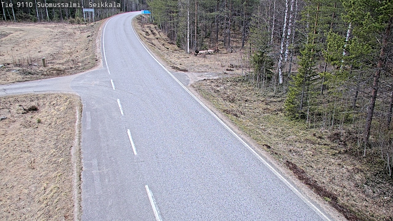 Weather Camera Image Väg 9110 Suomussalmi, Seikkala, Suomussalmi, Kainuu