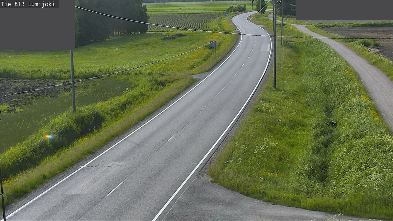 Weather Camera Image Väg 813 Lumijoki, Lumijoki, Pohjois-Pohjanmaa