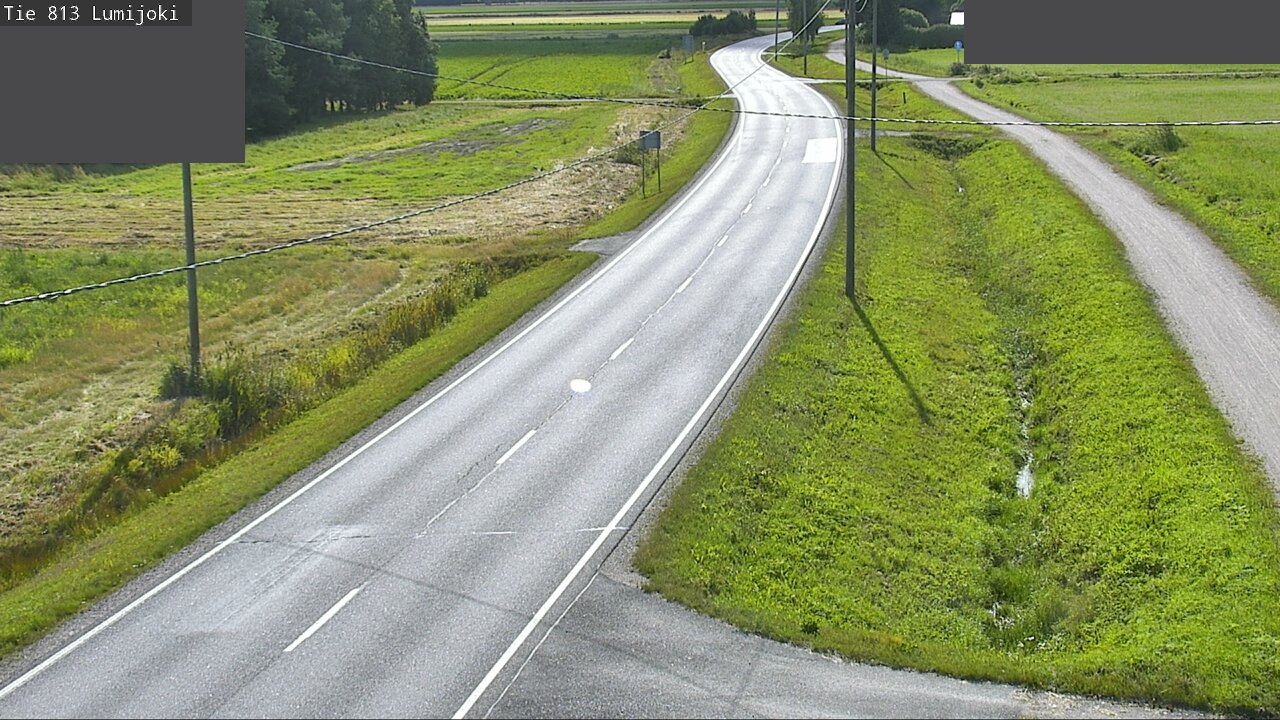 Weather Camera Image Road 813 Lumijoki, Lumijoki, Pohjois-Pohjanmaa