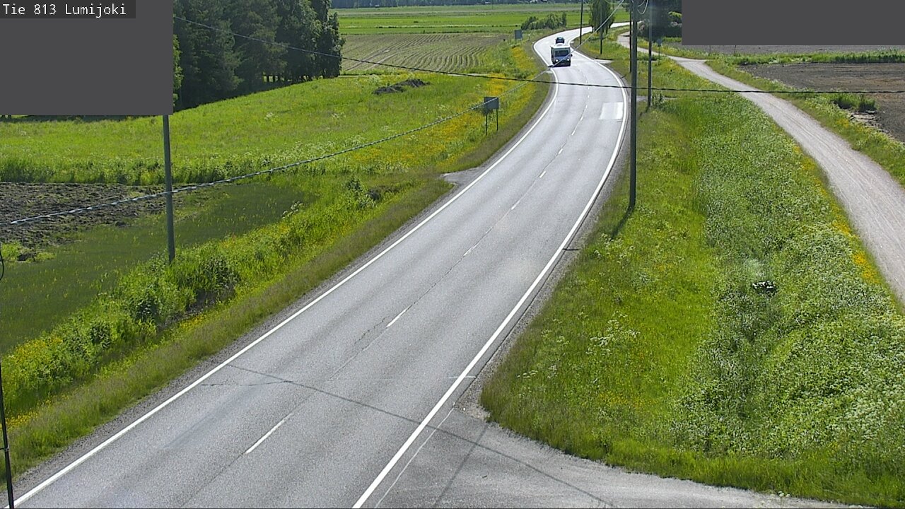 Weather Camera Image Väg 813 Lumijoki, Lumijoki, Pohjois-Pohjanmaa