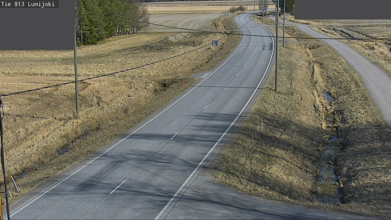 Weather Camera Image Road 813 Lumijoki, Lumijoki, Pohjois-Pohjanmaa