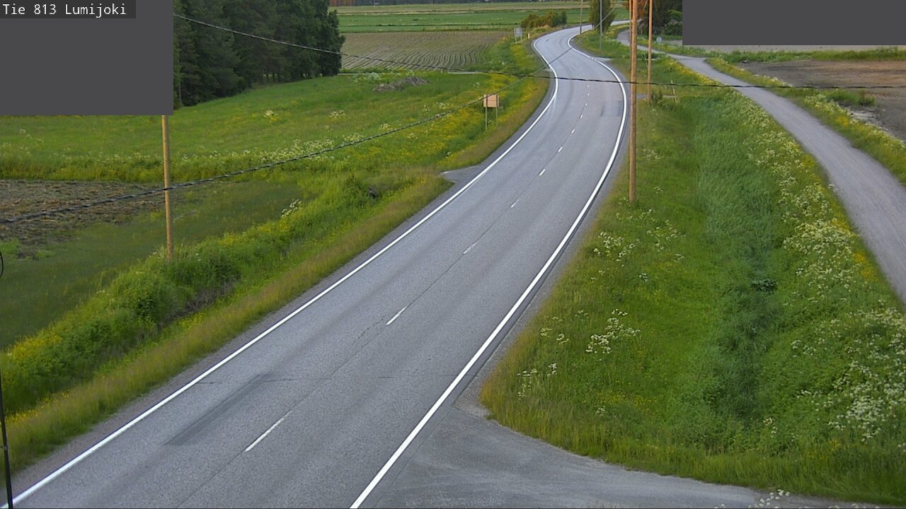 Weather Camera Image Väg 813 Lumijoki, Lumijoki, Pohjois-Pohjanmaa