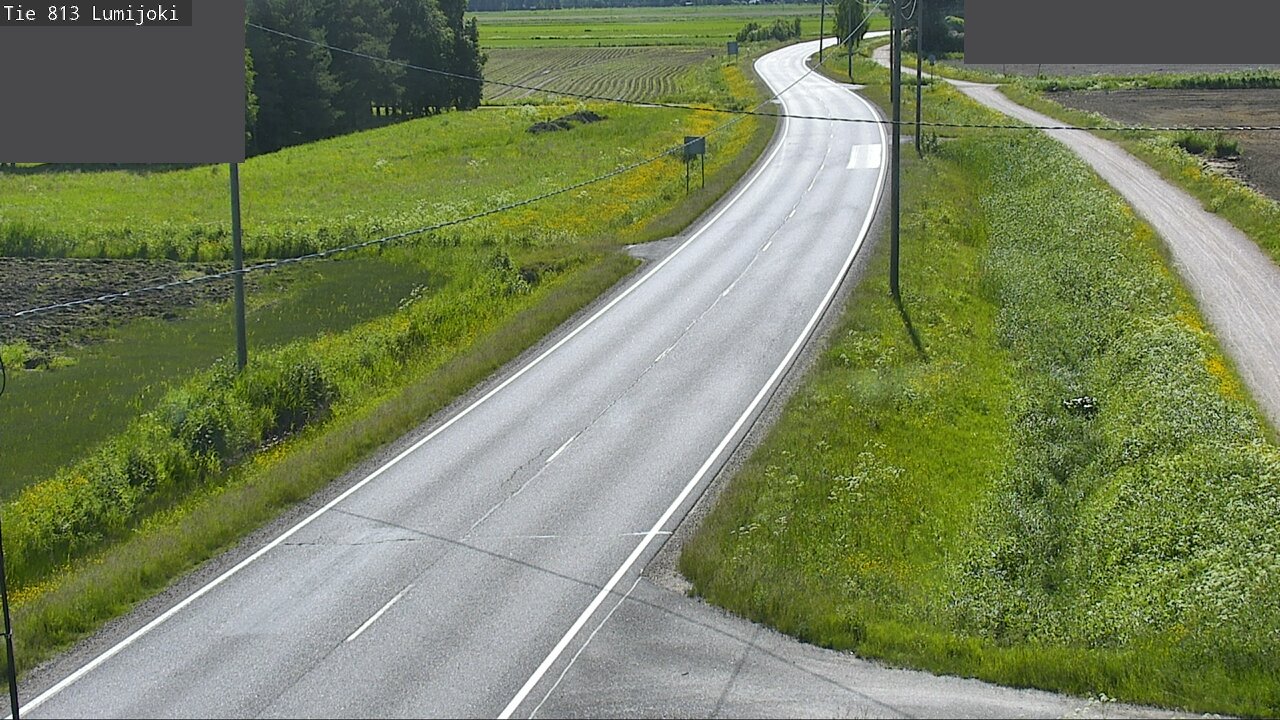 Weather Camera Image Väg 813 Lumijoki, Lumijoki, Pohjois-Pohjanmaa