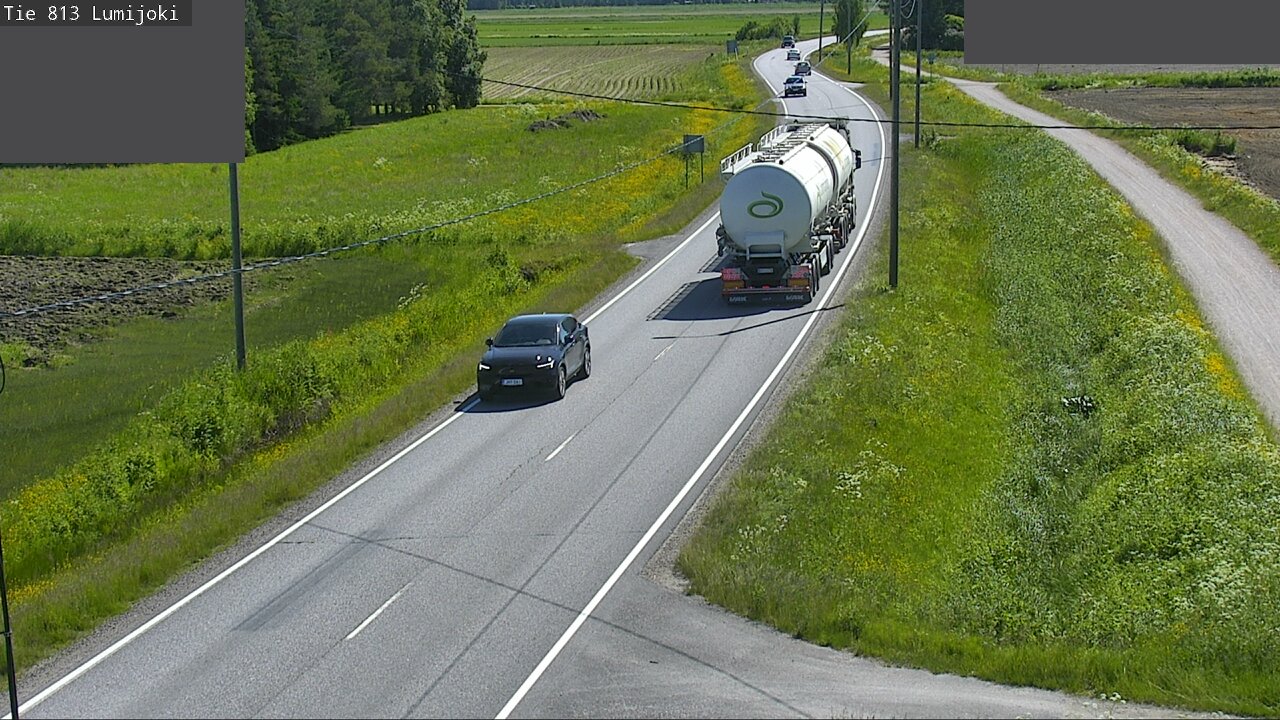 Weather Camera Image Väg 813 Lumijoki, Lumijoki, Pohjois-Pohjanmaa