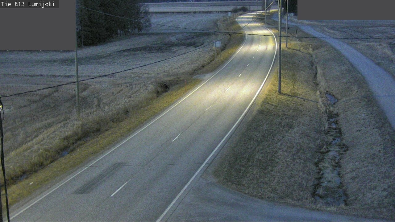 Weather Camera Image Väg 813 Lumijoki, Lumijoki, Pohjois-Pohjanmaa