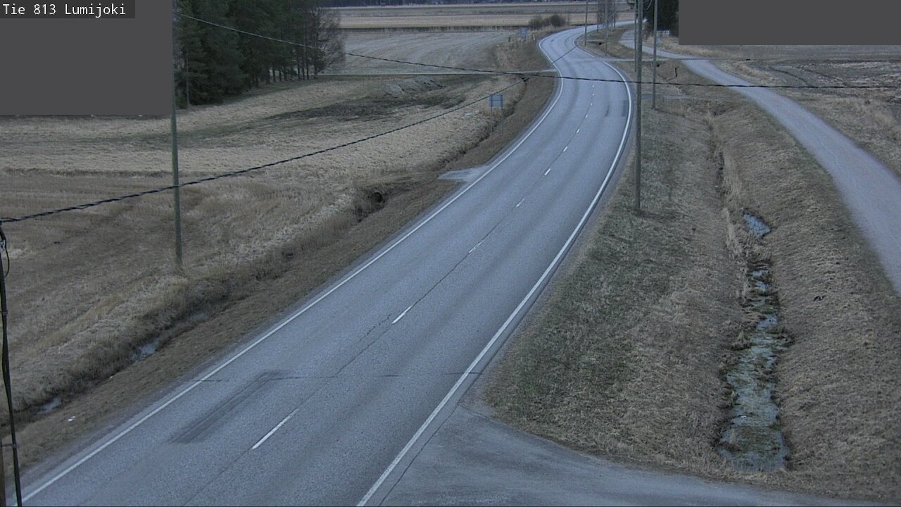 Weather Camera Image Väg 813 Lumijoki, Lumijoki, Pohjois-Pohjanmaa
